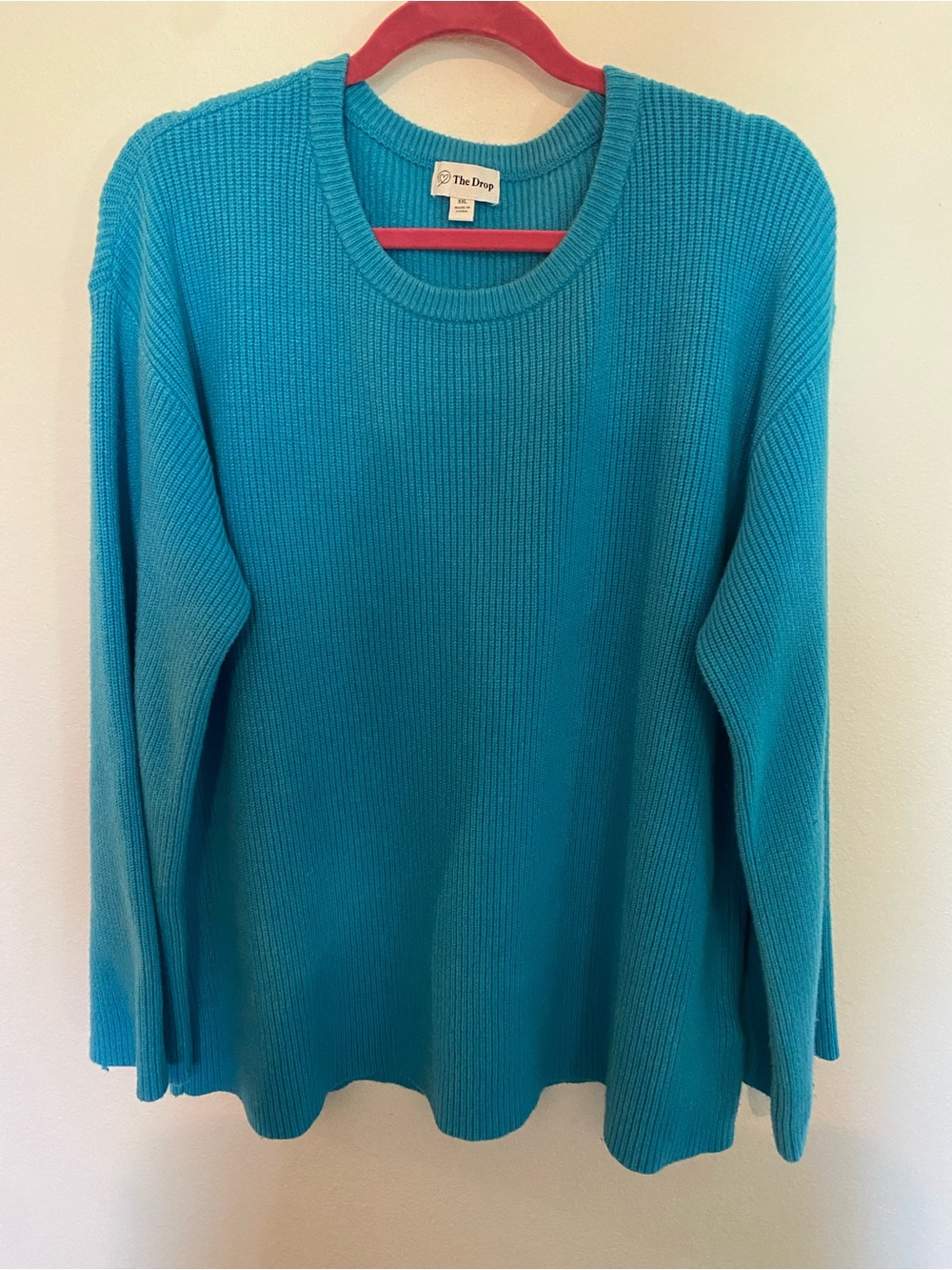 Women's Ribbed Crewneck Sweater Pant Set in Teal Blue